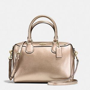 Coach Outlet Mini Bennett satchel in metallic gold